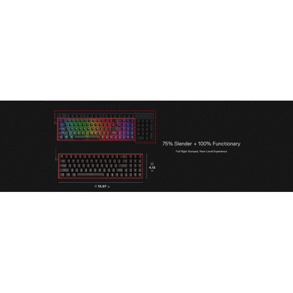 Gaming πληκτρολόγιο - Redragon K628-RGB Pollux (Black)