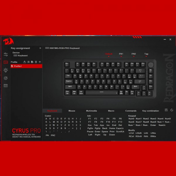 Gaming πληκτρολόγιο - Redragon Cyrus PRO K681MG-RGB-PRO
