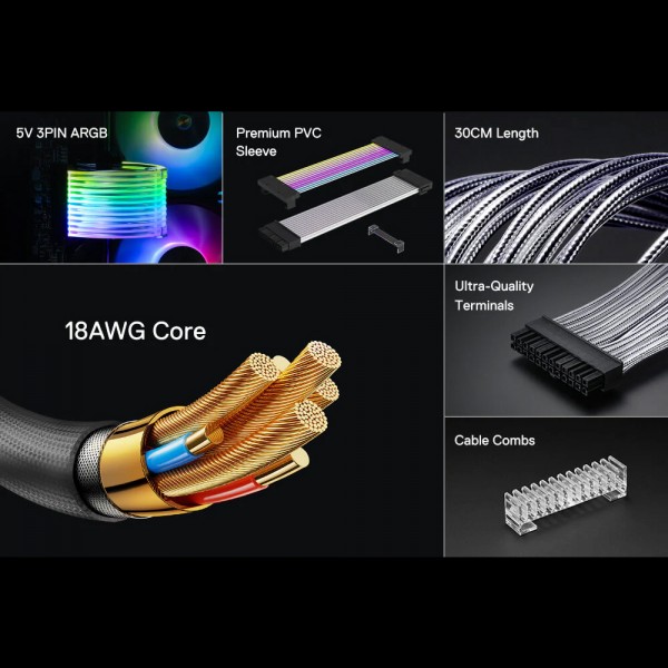 Gaming Αξεσουάρ - Redragon GCP06 RGB Power Extension Cable