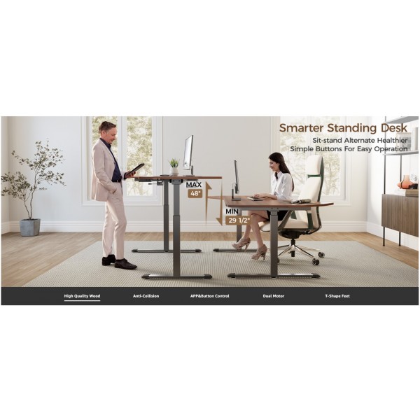 Γραφείο - Eureka Ergonomic® ERK-EDI-FS-WN 141.2x177.8x121.9 εκ.