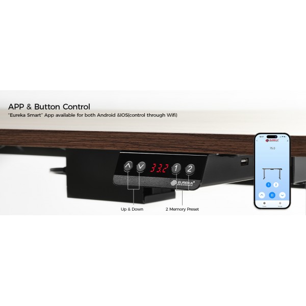 Γραφείο - Eureka Ergonomic® ERK-EDI-FS-WN 141.2x177.8x121.9 εκ.