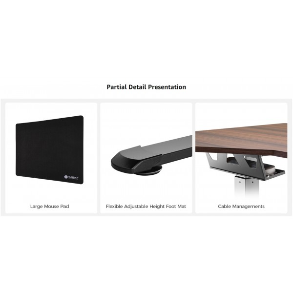 Γραφείο - Eureka Ergonomic® ERK-EDI-FS-WN 141.2x177.8x121.9 εκ.