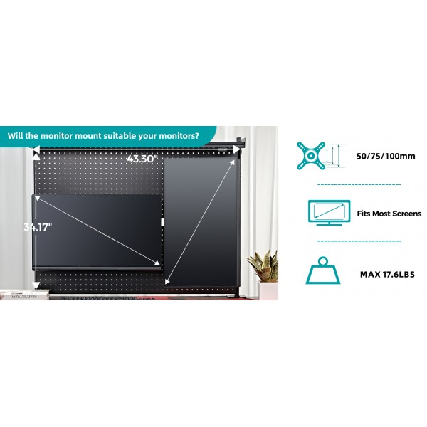 Pegboard Αξεσουάρ Γραφείων - Eureka Ergonomic ARPB-01B-US