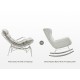 Κουνιστή Πολυθρόνα Liam με Πουφ - Eureka Ergonomic® ERK-LS02-GY