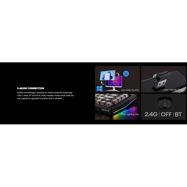 Gaming πληκτρολόγιο - Redragon K687GG-RGB-PRO