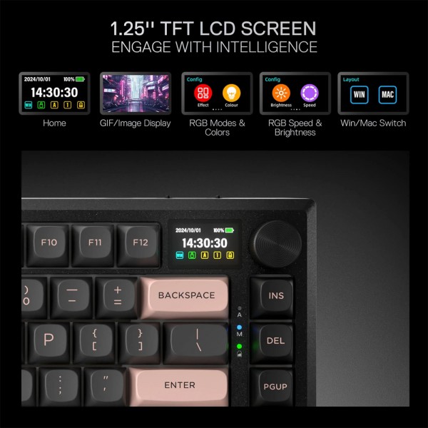 Gaming πληκτρολόγιο - Redragon K720GBP-RGB-PRO - Περιφερειακά