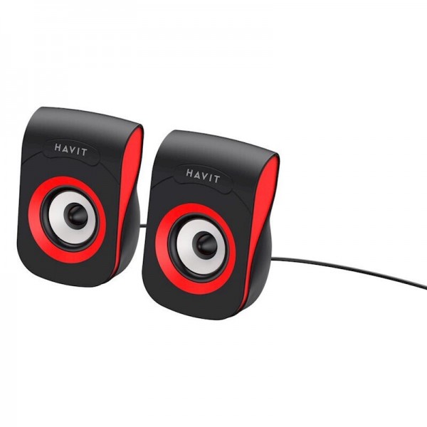 Havit - SK599 (BLACK - RED) | Ηχεία 2.0 | Smart Audio |