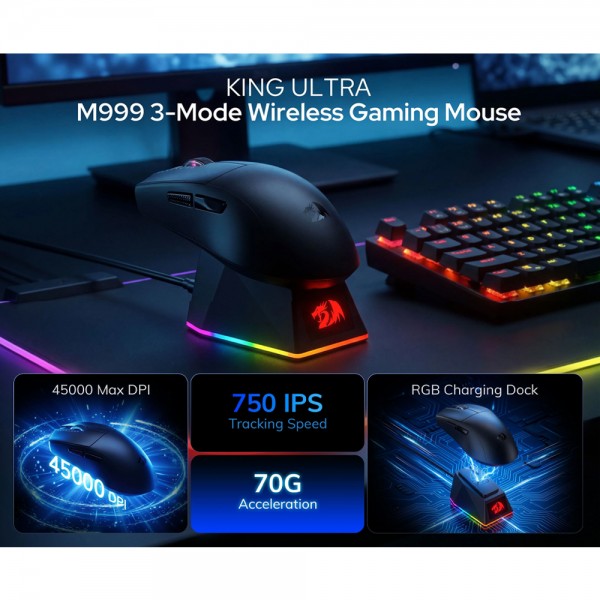Gaming Ποντίκι - Redragon K1NG M999 ULT (1K Hz) | Gaming Ποντίκια | Gaming Peripherals |