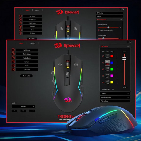 Gaming Ποντίκι - Redragon M616 TRIDENT RGB | Gaming Ποντίκια | Gaming Peripherals |