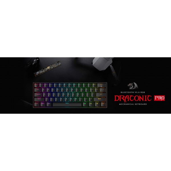 Gaming πληκτρολόγιο - Redragon K530 RGB Draconic Pro Black (Custom Brown) | Gaming Πληκτρολογία | Gaming Peripherals |