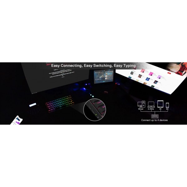 Gaming πληκτρολόγιο - Redragon K530 RGB Draconic Pro Black (Custom Brown) | Gaming Πληκτρολογία | Gaming Peripherals |