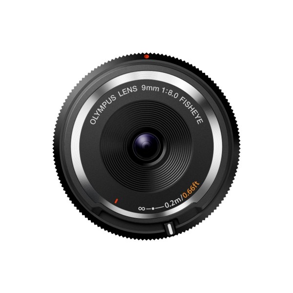 Olympus 9mm 1:8.0 FISHEYE BLACK BODY CAP LENS (BCL-0980) Lense Micro FT - Body Cap Lens