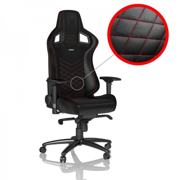 noblechairs EPIC Gaming Chair Breathable, 4D armrests, 60mm casters - black/red - Καρέκλες Gaming