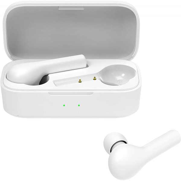 QCY T5 TWS WHITE True Wireless Gaming Earbuds 5.1 Bluetooth Headphones ENC IPX5 Speaker 6mm 5hrs - Ακουστικά - Bluetooth