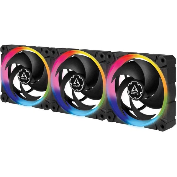 Arctic BioniX P120 A-RGB 3 Fans Bundle - 120mm A-RGB illuminated fans & ARGB Controller. - Case Fan