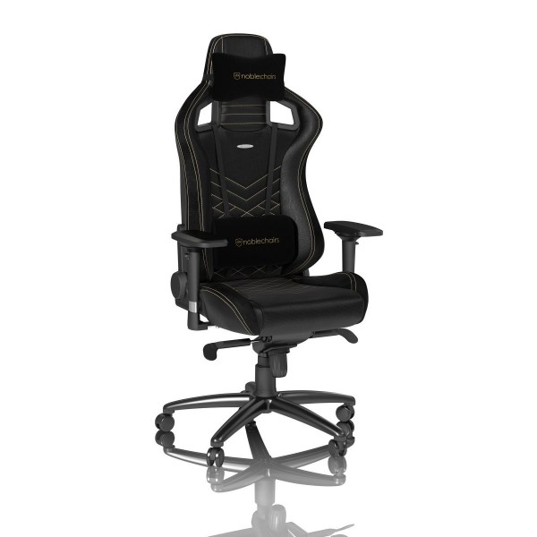 noblechairs EPIC Gaming Chair Breathable, 4D armrests, 60mm casters - black/gold - Καρέκλες Gaming