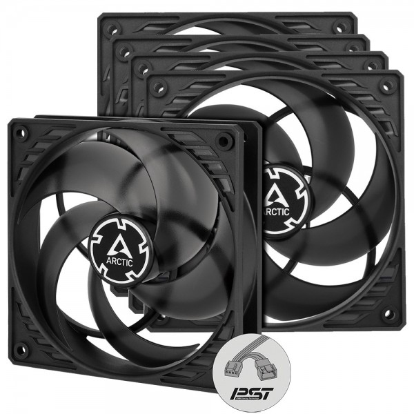 Arctic F12 PWM PST Case Fan - 120mm case fan with PWM control and PST cable - Pack of 5pcs - Arctic