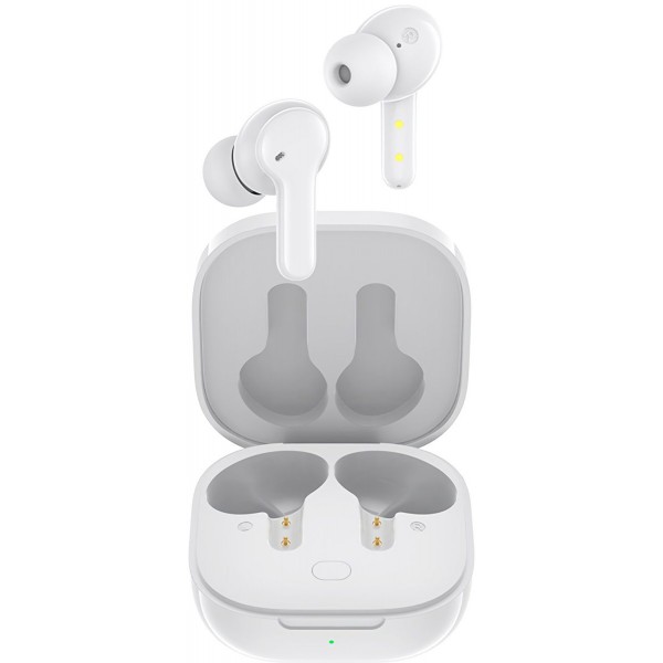 QCY T13 TWS WHITE Dual Driver 4-mic noise cancel. True Wireless Earbuds - Quick Charge 380mAh