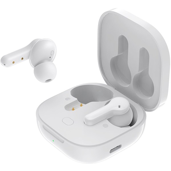 QCY T13 TWS WHITE Dual Driver 4-mic noise cancel. True Wireless Earbuds - Quick Charge 380mAh - Mobile