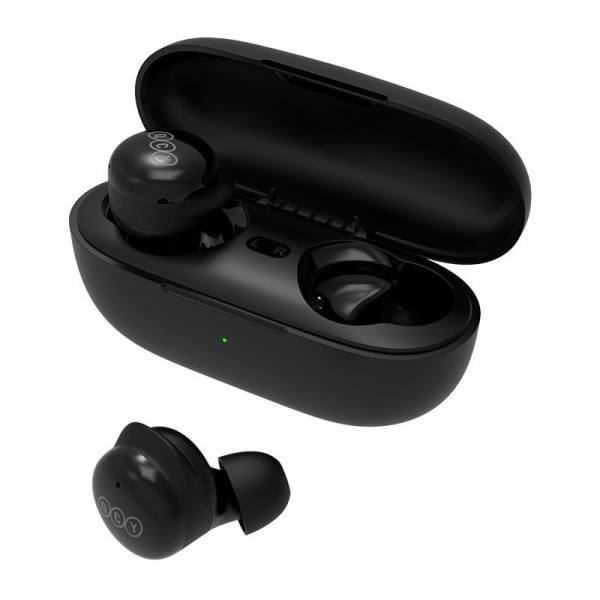 QCY T17 TWS BLACK 6mm dynamic driver-mic noise cancel. Music time: 4h. Calling time: 3,5h. Bluetooth - Mobile