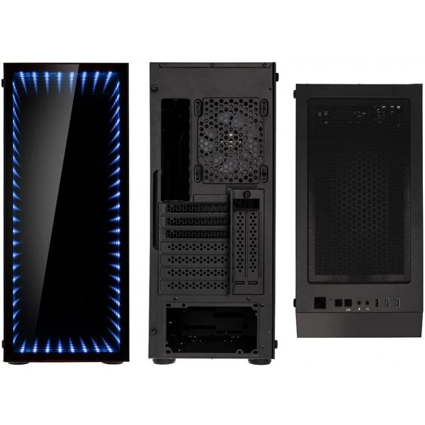 Kolink Void Rift ARGB Midi-Tower Black Tempered Glass Infinity Mirror PC Case - PC & Αναβάθμιση