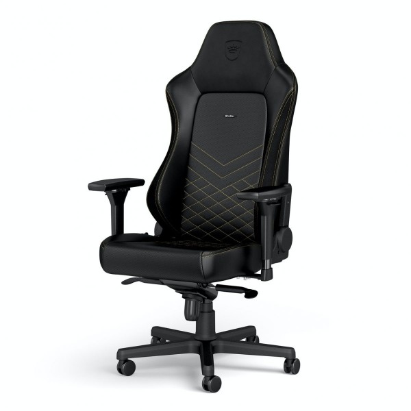 noblechairs HERO Gaming Chair - cold foam, steel armrests,  60mm casters, 150kg - black/gold - Καρέκλες Gaming