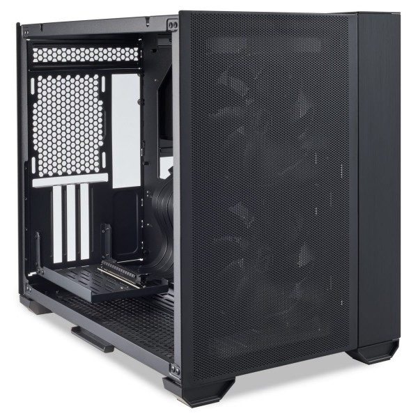 Lian Li O11 AIR MINI Black PC Case ATX / M-ATX with 3 standard Fans (front 120mmx2, rear 120mmx1) Me - LIAN LI