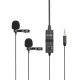 BOYA BY-M1DM wired mic Dual Lavalier Microphone