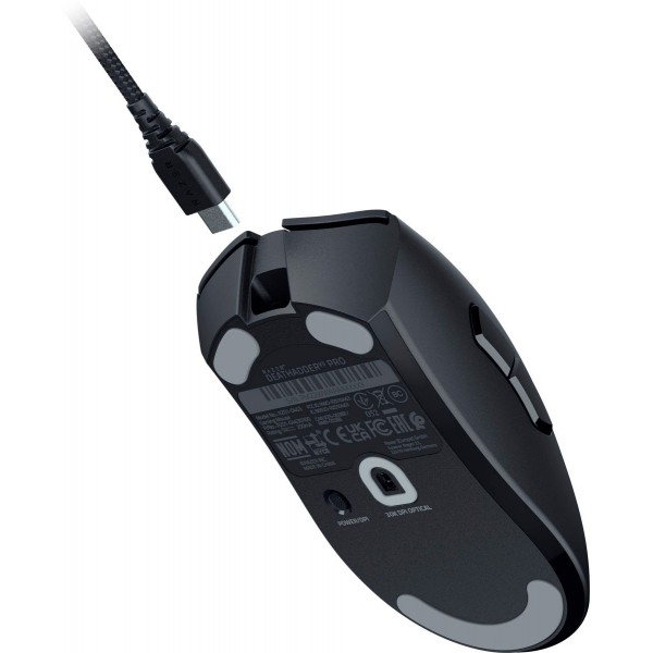 Razer DEATHADDER V3 PRO BLACK - 64g Wireless Gaming Mouse - Ergonomic - 90 Hours Battery - 30K DPI - Συνοδευτικά PC