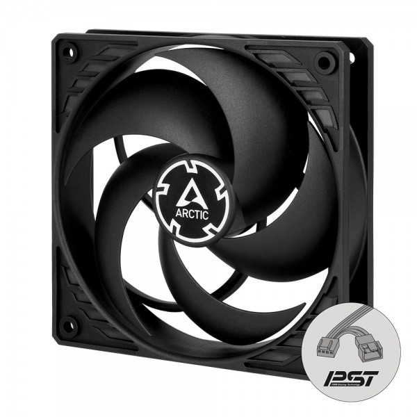 ARCTIC P12 PWM PST CO – 120mm Pressure optimized case fan | PWM Controlled speed with PST, Dual Ball - Case Fan
