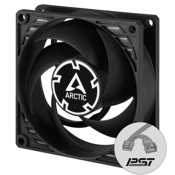 ARCTIC P8 PWM PST Case Fan - 80mm case fan with PWM control and PST cable - Arctic