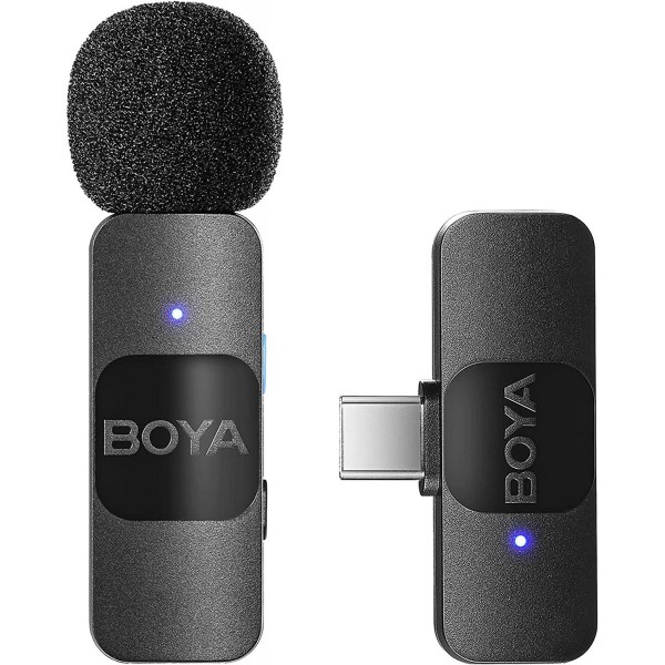 BOYA BY-V10 Wireless Lavalier Microphone for Android Mini Lapel USB-C connection - BOYA