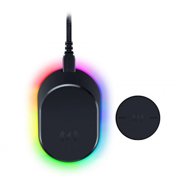 Razer MOUSE DOCK PRO - 4K Polling Rate - Magnetic Wireless Charging - Anti-Slip Base - Chroma RGB - Razer