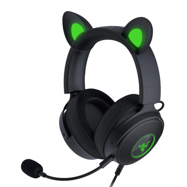 Razer KRAKEN KITTY V2 PRO - Black - RGB - USB 7.1 Gaming Headset - Kitty, Bear, Bunny Ears - Gadgets