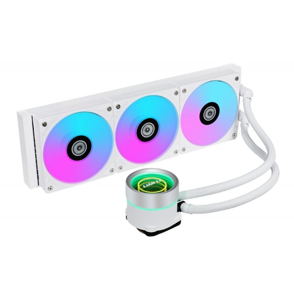 Lian Li Galahad II Trinity 360 White - AIO GPU Liquid Cooler  with ARGB Fans - LIAN LI