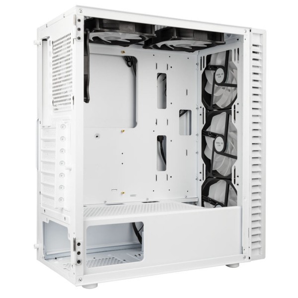 Kolink Observatory HF Glass ARGB Midi Tower Case - White (with 6 ARGB fans - 3x140mm & 3x120mm ) Kolink Observatory HF Glass ARGB Midi Tower Case - White (with 6 ARGB fans - 3x140mm & 3x120mm )