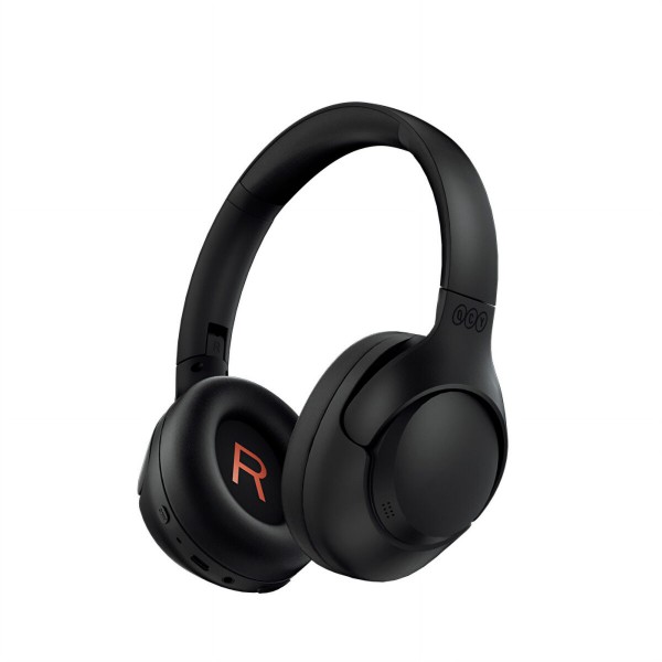 QCY H3 High-Res Headset Black w. Mic, Active Noise Canceling with 4 mode ANC 60h Multipoint - Headphones