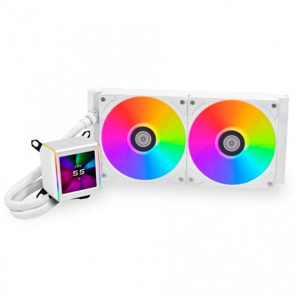 Lian Li Galahad II LCD 280 White - AIO GPU Liquid Cooler  with ARGB Fans - LIAN LI
