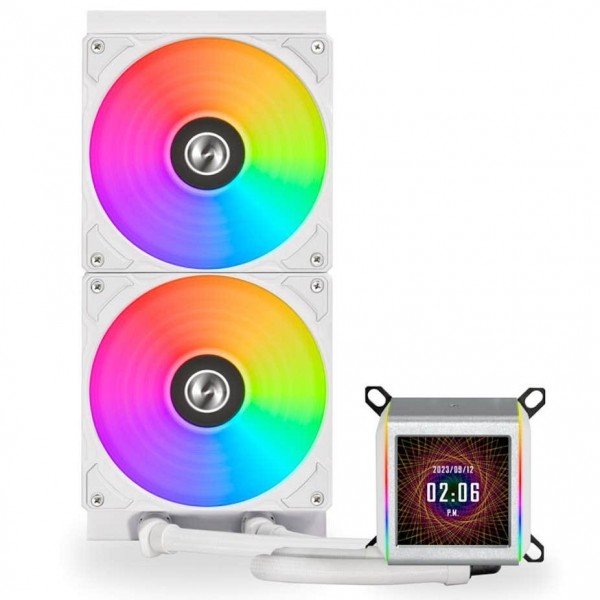 Lian Li Galahad II LCD 280 White - AIO GPU Liquid Cooler  with ARGB Fans - LIAN LI