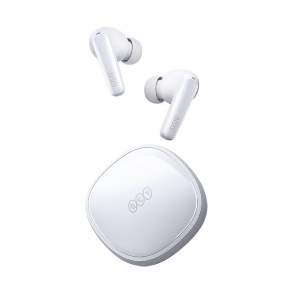 QCY T13X TWS White - 30 hour battery - True Wireless Earbuds - Quick Charge 380mAh