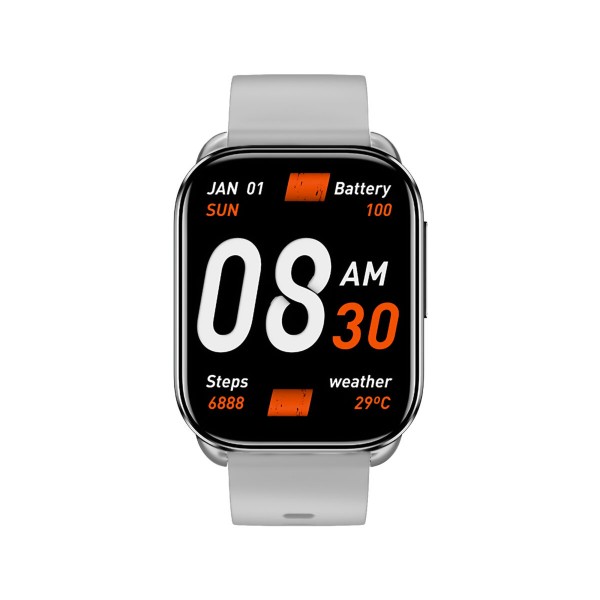 QCY Watch GS S6 Gray - 2,02" large TFT touch, 320x502 60Hz, Call BT Smart Watch IPX8 14day - QCY