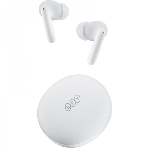 QCY T13 ANC 2 White - TWS 28dB active noise canceling 10mm drivers, BT 5.3 30 hours True Wireless - Gadgets