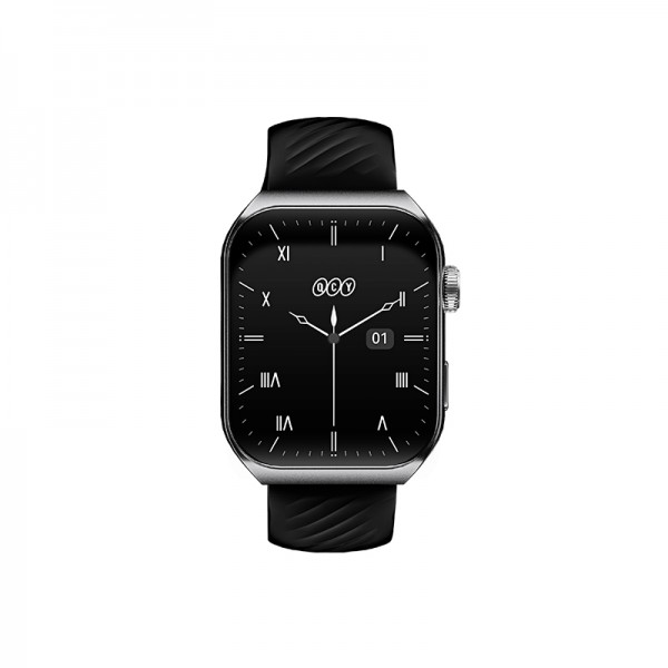 QCY Watch GS2 S5 Black - 1,96" large AMOLED touch, 410x502 60Hz, 100+ faces Call BT Smart Watch IPX8 - QCY