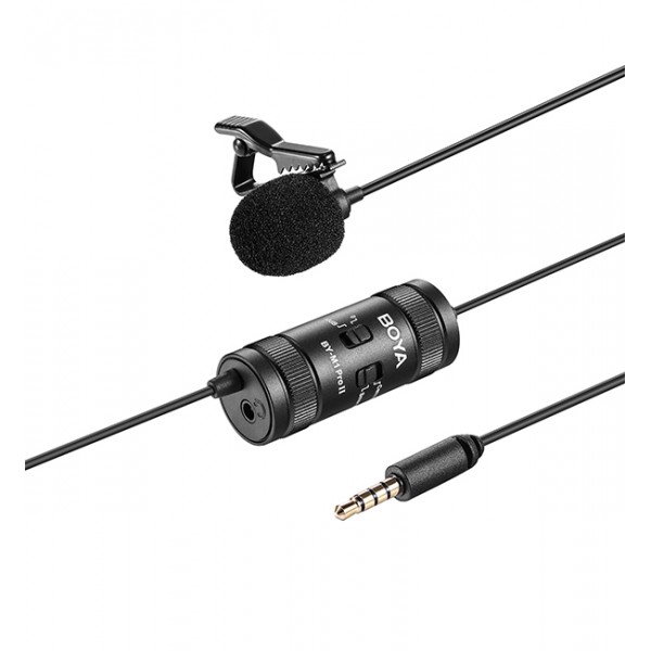 BOYA BY-M1 Pro II wired mic Professional lavalier mic - jack 6m cable Camera Smartphone Tablet - BOYA