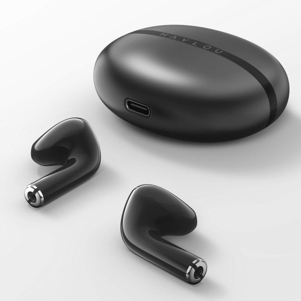 Haylou X1 2023 Black - Bluetooth TWS Semi-Ear Earbuds Bt 5.3 12mm dynamic coil 24h IPX4 Waterproof - HAYLOU