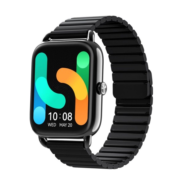 Haylou RS4 Plus Black -2 Straps (Silicon & Magnetic) Smart Watch 1,78 AMOLED 368x448 100 faces IP68 - HAYLOU