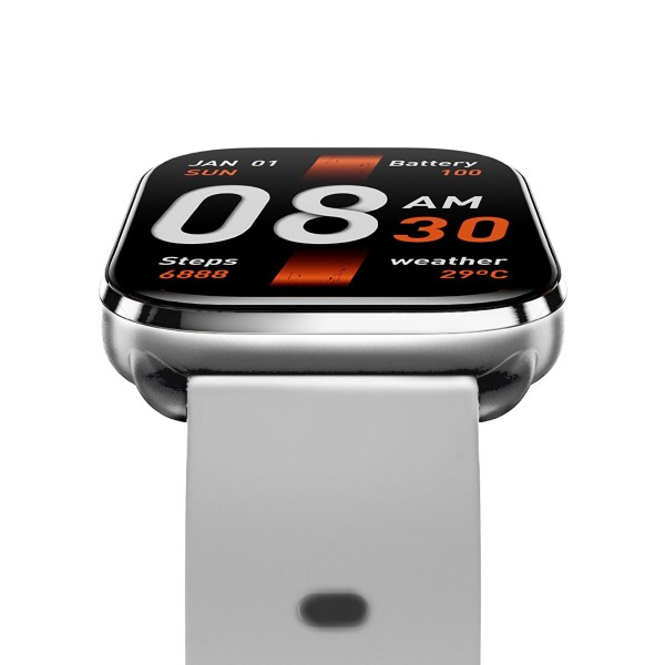 QCY Watch GS S6 Gray - 2,02" large TFT touch, 320x502 60Hz, Call BT Smart Watch IPX8 14day - QCY