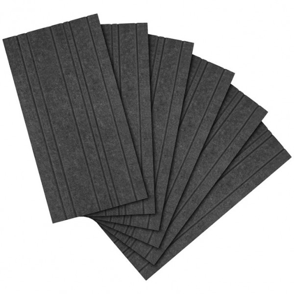Streamplify ACOUSTIC PANEL - 6 Pack, grey 60x30cm, 12mm -20db noise reduction - Pro GamersWare