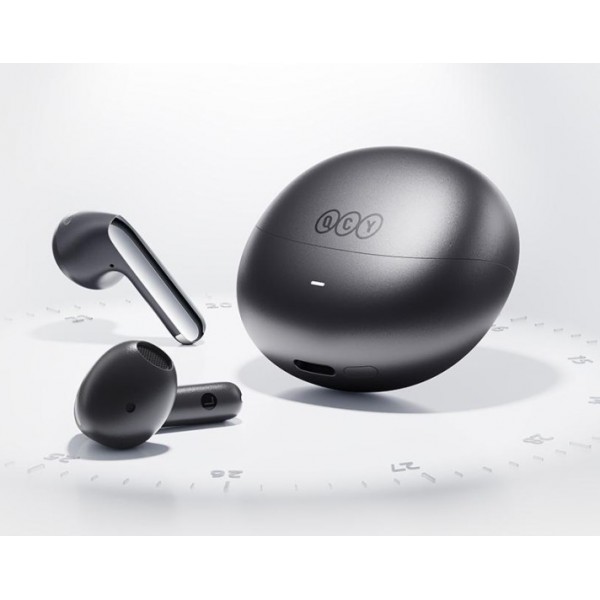 QCY AilyBuds Pro Semi-Ear ANC TWS Black 6 mic & A.I. Noise Cancel. LDAC Audio Ultra HD Multi-point