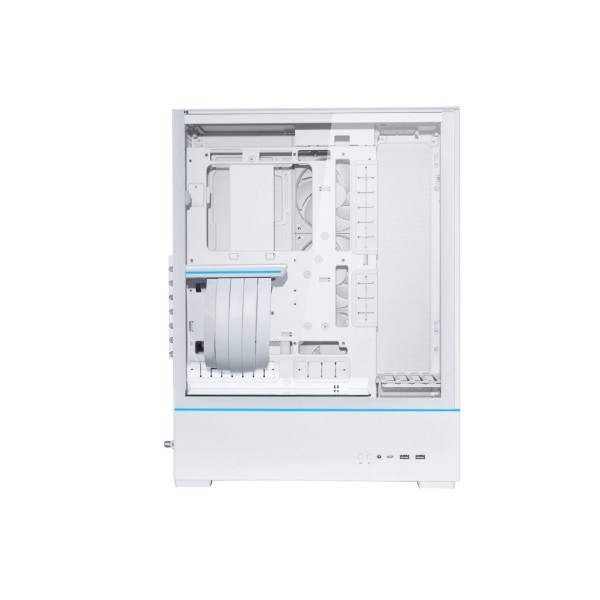 Lian Li SUP01 White - 45Lt Minimal Footprint Case for Vertical GPU aRGB Strips w. 3x 120mm Fans - LIAN LI